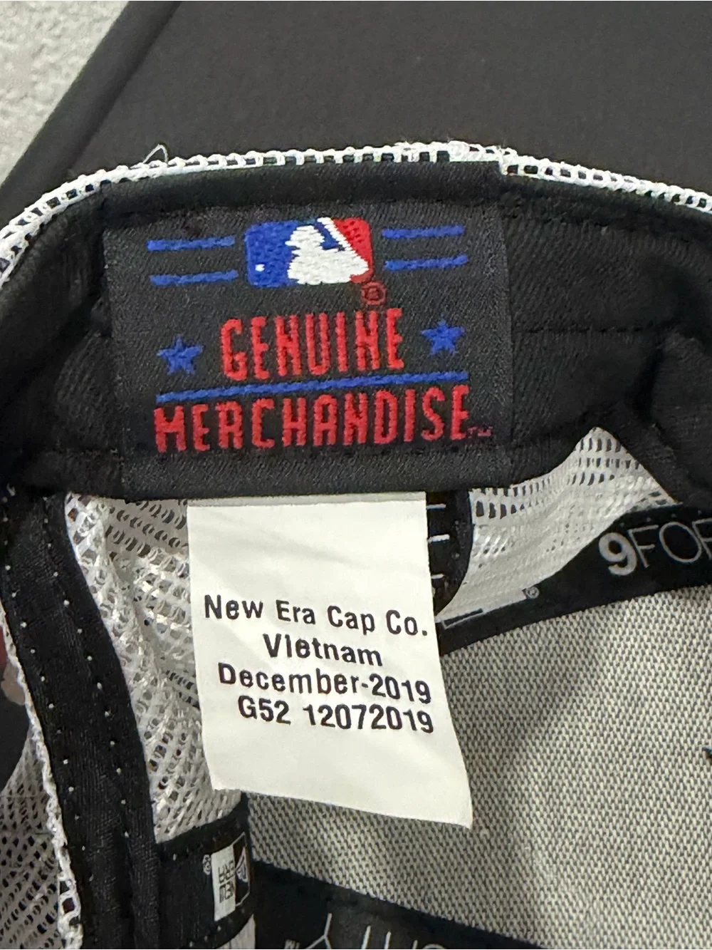 New Era Navy and White Kids Trucker Cap with Large Logo